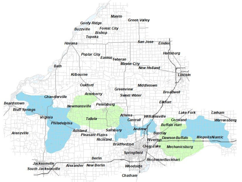 Map of Tree Trimming and Spraying Areas in 2025